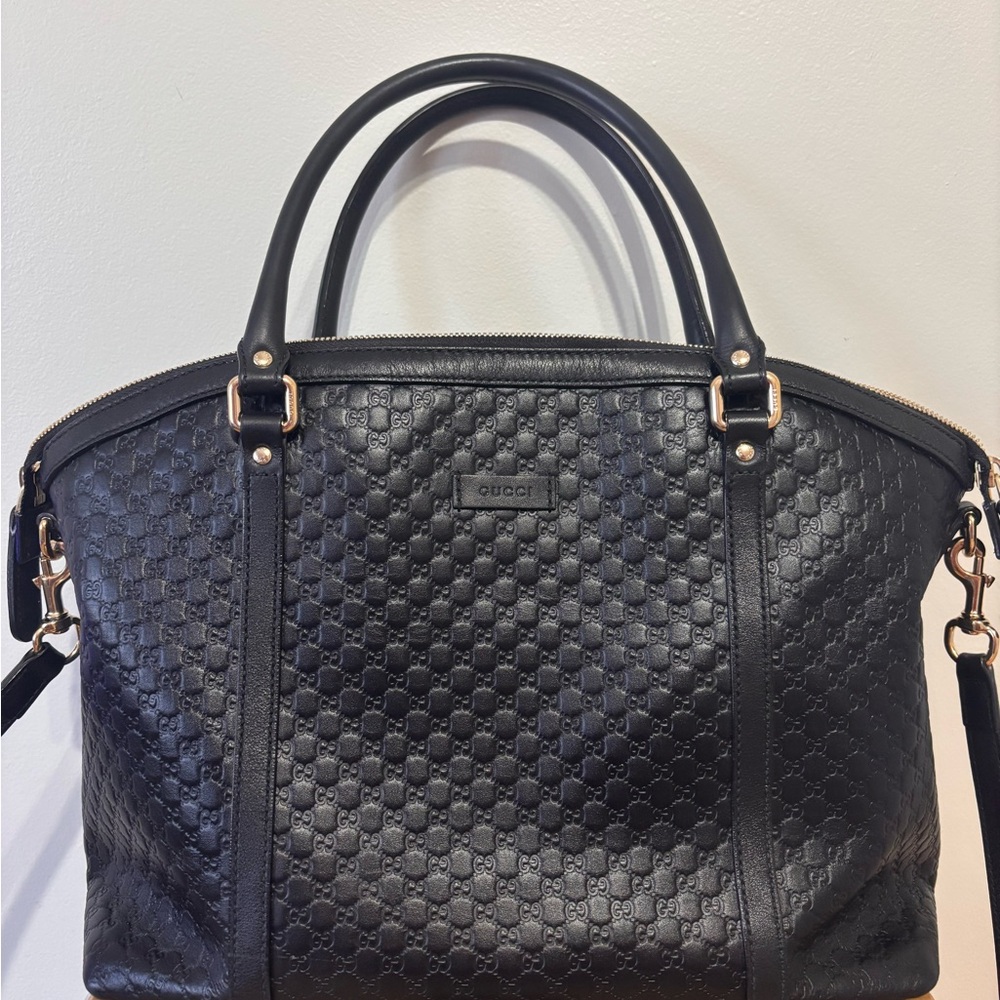 Gucci Black Microguccissima Dome Satchel – Excellent Condition - Picture 2 of 11